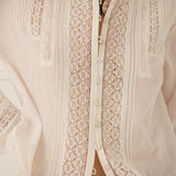 Spell Prairie Long Sleeve Blouse - White
