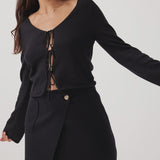 Poppy Long Sleeve Top - Black