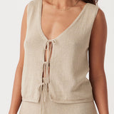 Poppy Reversible Vest - Taupe