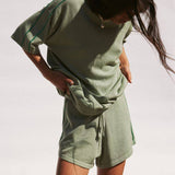 Arcaa Pippa Drawcord Short - Eucalyptus & Sea Green