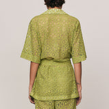 Bohemian Traders Ellie Lace Shirt - Citron