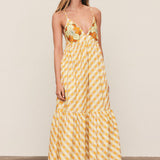 Bohemian Traders Gingham Slip Dress - Orange