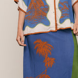 Bohemian Traders Kauai Midi Slip Skirt - Blue