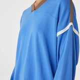 Arcaa Eden Long Sleeve Tee - Royal Blue & Espresso