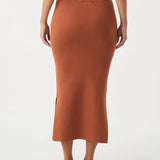Harper Organic Knit Skirt - Tobacco