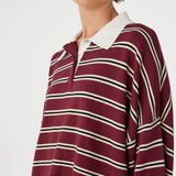 Arcaa Rayne Knit Jersey - Merlot Stripe