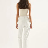 Elise Mid Strait Jean - Snow White