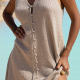 Jude Reversible Mini Dress - Taupe