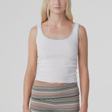 Arcaa Kaya Tank - Cream & Dusk Blue