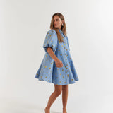 La Boheme Girls Peyton Mini Dress Denim Hearts