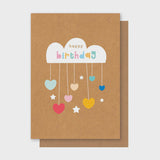 Cloud + Hearts Birthday Card