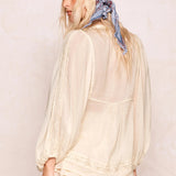 Spell Ines Boho Blouse - Light Sand