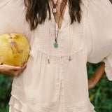 Spell Ines Boho Blouse - Light Sand
