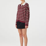 Arcaa Rayne Knit Jersey - Merlot Stripe