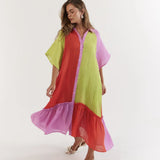 La Boheme Girls Moxie Midi Dress - Candy Stripe