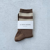 LeBon Her Varsity Socks - Toffee
