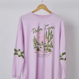 Here, There & Everywhere Palm Cove L/S Tee - Lilac