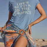 Spell Life's Better Tee - Vintage Blue