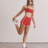 Nagnata Retro Shorts - Crimson