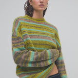 Nagnata Alpaca Stripe Sweater - Antique Moss