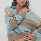 Nagnata Organic Ivy Crop Polo - Cloud