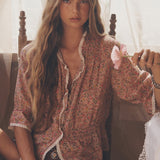 Spell Mimi Rose Blouse - Pink Posey