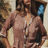 Spell Mimi Rose Blouse - Pink Posey