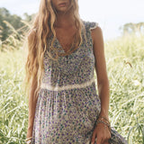 Spell Mimi Rose Sleeveless Boho Dress Violet Fields