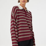 Arcaa Rayne Knit Jersey - Merlot Stripe