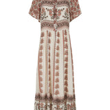 Spell Petalwood Short Sleeve Maxi Dress - Dusty Rose
