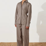 Pewter Organic Cotton Tie Shirt