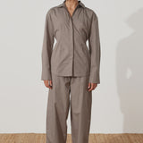 Pewter Organic Cotton Tie Shirt