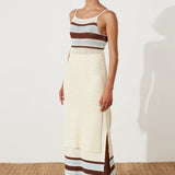 Sea Stripe Cotton Crochet Dress