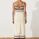 Sea Stripe Cotton Crochet Dress