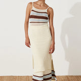 Sea Stripe Cotton Crochet Dress