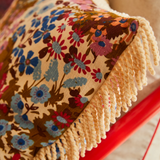 Aisha Fringe Cushion - Ginger