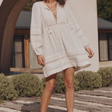Stevie Lace Boho Mini Dress - Camelia