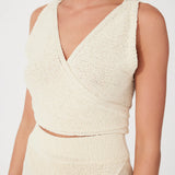Husk Cotton Blend Knit Wrap Top