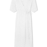 Milk Textured Wrap Dress