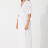 Milk Textured Wrap Dress