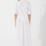Milk Textured Wrap Dress