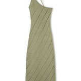 Olive Lattice Knit Dress
