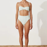 Seaglass Textured High Waistband Brief