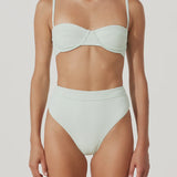 Seaglass Textured High Waistband Brief