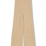 Sand Contrast Rib Knit Pant