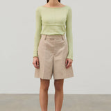 Natural Recycled Tailored Shorts