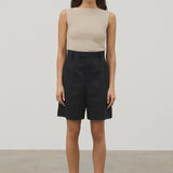 Black Recycled Tailored Short