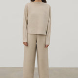 Natural Textured Knit Pant