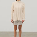 Coconut Textured Stripe Knit Tunic Jumper
