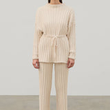 Coconut Textured Stripe Knit Pant